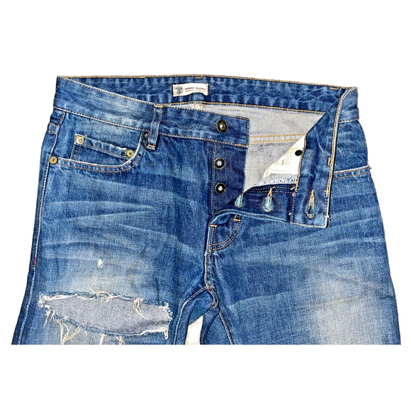 Norman Russell Selvedge Jeans USA 32/270 Beach Wash Straight Fit 27x28 Denim - Picture 5 of 9